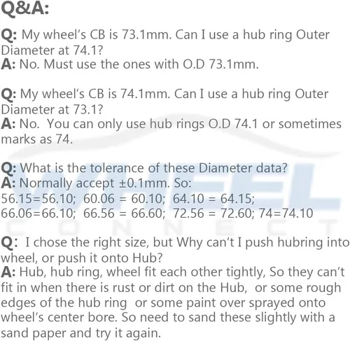 Vista 5 de Anillos centradores de rueda WHEEL CONNECT, 121.3 a 116.7 (117) Juego de 4, anillos de cubo de aleación de aluminio, 8 pernos, anillos de cubo