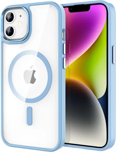 Vista 18 de CACOE Funda magnética para iPhone 12 y iPhone 12 Pro de 6.1 pulgadas - Compatible con MagSafe y soporte magnético para teléfono en el automóvil,