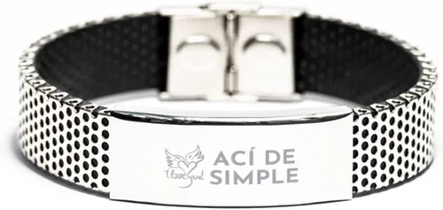 I Love You aci de Simple, Regalo para Hombre 0 Mujer, pulseras para Hombres o Mujeres - Pulsera de Acero inoxidable