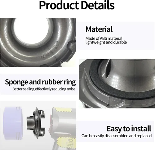 Vista 5 de Cubierta trasera del motor para Dyson V7 V8 Partes de repuesto de la cubierta trasera del motor de la aspiradora Accesorios (1 unidad)