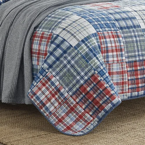 Vista 3 de Nautica - Juego de edredón individual, ropa de cama de algodón para todas las estaciones, artículos esenciales para el dormitorio