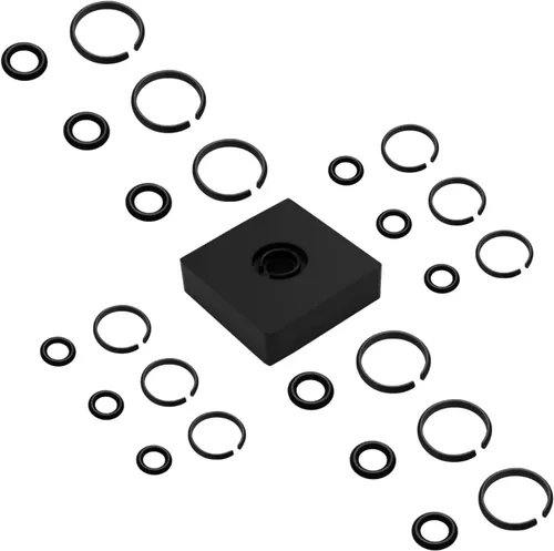 (6+6 juegos) Clip de anillo de retención de impacto de 1/2" y 3/8" Anillo de fricción con junta tórica para llave de impacto eléctrica/neumática