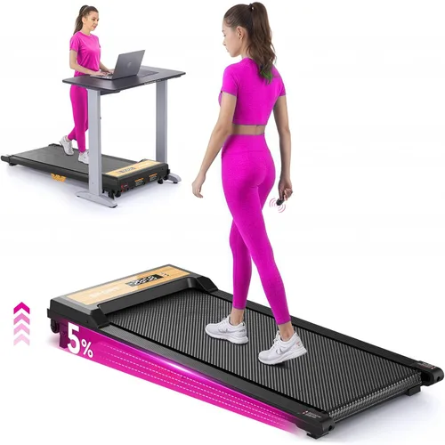 Vista 10 de FUNRAY Walking Pad with Incline, Under Desk Treadmill with 2 Control Options, Ultra Slim Design and Double Shock Absorption, LED Display, Powerful