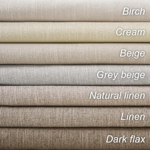 Vista 6 de Topfinel Cortinas opacas, blanco beige, 2 paneles, ventanas pequeñas, textura, mezcla de lino, bohemia, abedul, rural, gancho, bolsillo trasero