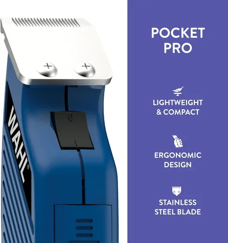 Vista 4 de Wahl Professional Animal Pocket Pro Equine Compact Horse Trimmer and Grooming Kit - Azul