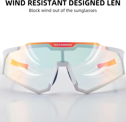 Vista 6 de ROCKBROS Photochromic Sports Sunglasses UV Protection for Men Women Cycling