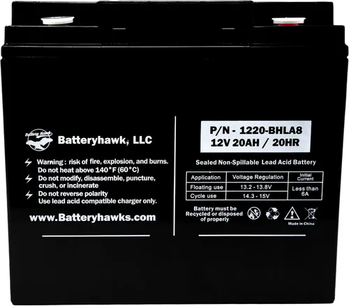 Vista 6 de UB12220 FP12200 PS-12180 12V 20AH T8 Terminales SLA Batería de plomo ácido sellada para alarma Solar UPS Scooter