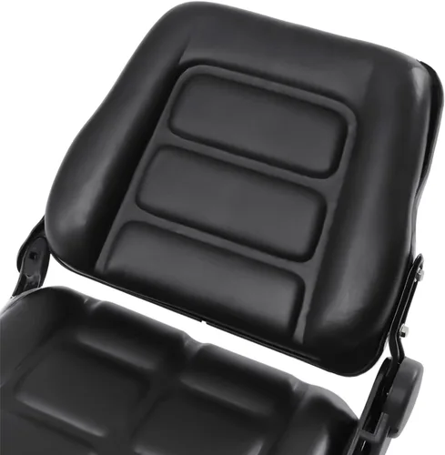 Vista 5 de Asiento universal para carretilla elevadora, asiento de tractor plegable con respaldo de ángulo ajustable y asiento de cortacésped