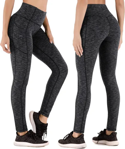 Vista 3 de Heathyoga Leggings de invierno con forro polar para mujer, leggings térmicos con bolsillos para mujer.