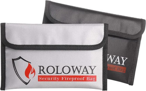 Vista 12 de ROLOWAY Bolsa pequeña ignífuga (5 x 8 pulgadas), bolsa de dinero ignífuga que no pica para dinero en efectivo, objetos de valor, pasaporte, moneda