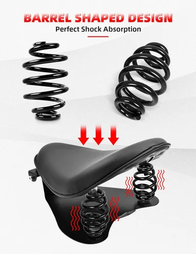Vista 5 de Amazicha Resortes de asiento solo negros de 3 pulgadas para Harley Davidson Chopper Bobber Softail Sportster