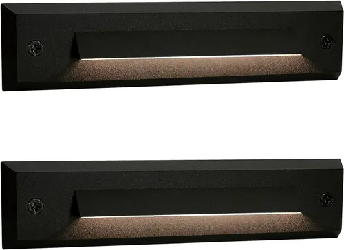 GKOLED Paquete de 2 luces LED lineales de bajo voltaje de 9-15 V CA/CC, luz de escalera de corte de paisaje de 2 W, accesorios de iluminación de