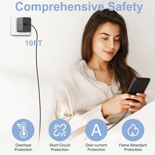 Vista 2 de Samsung 45w USB C Wall Charger Super Fast Charger 10FT Type C Cable[2 Pack] for Samsung Galaxy S23 Ultra Charger Fast Charging /S22