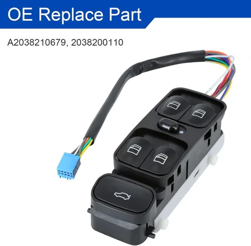 Vista 5 de Interruptor maestro de elevalunas eléctrico compatible con Mercedes Benz C240 C320 2003-2007 C230 2006 2007 C280 C350 02-04 C32 AMG 05-06 C55 AMG
