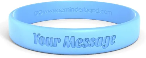 Vista 44 de Reminderband - Pulsera clásica de silicona 100% personalizada – Pulsera de goma de silicona personalizada – Personalizable, eventos, regalos, apoyo