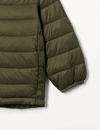 Vista 5 de Yaxa Essentials Chaqueta acolchada con capucha ligera y resistente al agua para niños y niños pequeños, con aislamiento