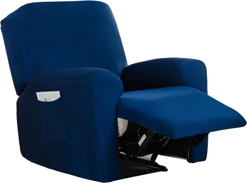 Vista 36 de CRFATOP Funda elástica para sillón reclinable, 4 piezas, fundas impresas para silla reclinable de 1 asiento, colección Fallon, protector de muebles