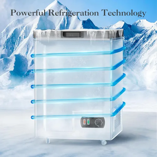 Vista 4 de LifePlus Congelador de 4,2 pies cúbicos - Congelador compacto profundo con enfriamiento rápido de 7 ajustes de temperatura, polea conveniente