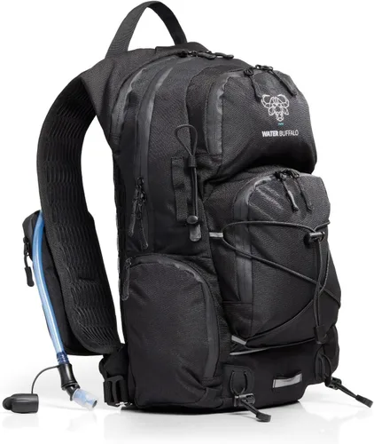 Mochila de Hidratación Water Buffalo - Mochila de Senderismo Sherpa 22L con Vejiga de Agua - Mochila de Agua para Senderismo con Cremalleras