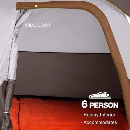 Vista 10 de CAMEL CROWN 4/6 Person Tent Waterproof Lightweight Portable Backpacking Tent for Outdoor Camping Hiking