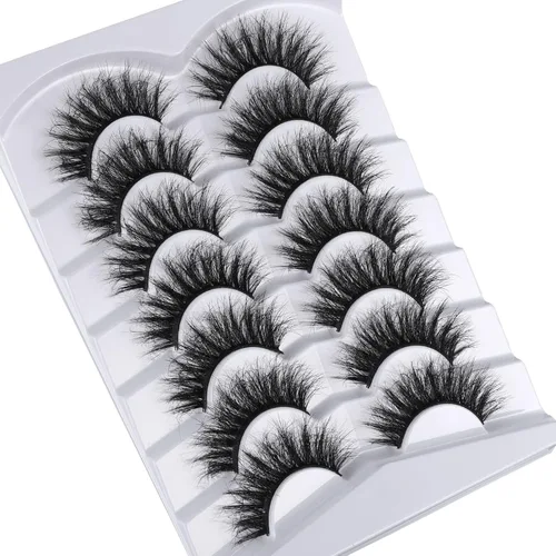 Vista 5 de Pestañas postizas de ojo de gato, pestañas de visón sintético, pestañas de aspecto natural, pestañas esponjosas que parecen extensiones Postizas