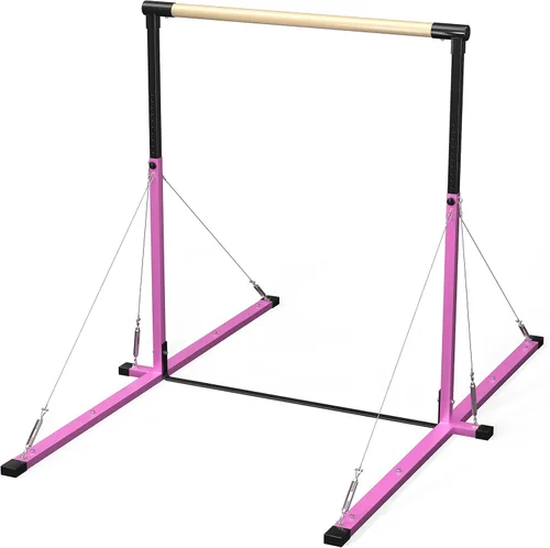 Vista 4 de Barra de kip ajustable Pro Gen 4 de Pro Model con cable de acero inoxidable soporta equipo de gimnasia de barra horizontal