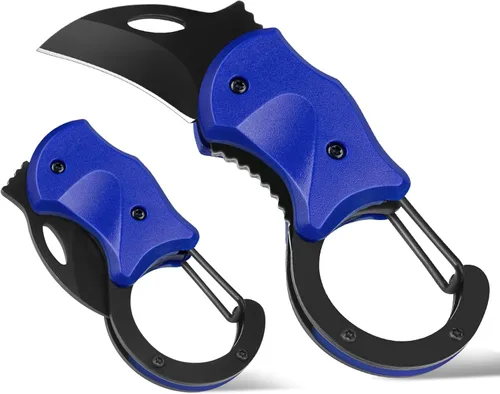 Vista 12 de FUNBRO Cuchillo de bolsillo pequeño, cortador de caja fría con hoja afilada de 1.34 pulgadas 1 paquete ámbar
