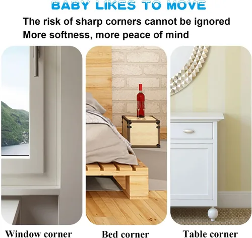 Vista 4 de Paquete de 12 protectores de esquina para bebé, protectores de esquina transparentes, protector de esquina de muebles y parachoques de seguridad