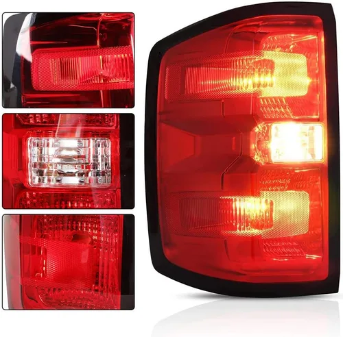 Vista 6 de MOCW Conjunto de luz trasera izquierda para el conductor compatible con Chevrolet Silverado 1500 2500 HD 3500HD 2014-2018, para GMC Sierra 3500 HD