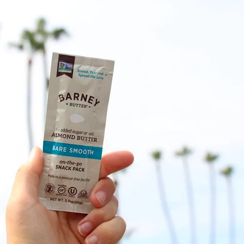 Vista 5 de Barney Butter Bare - Mantequilla de almendras suave, sin azúcar ni sal añadida, 0.6 onzas (paquete de 12)