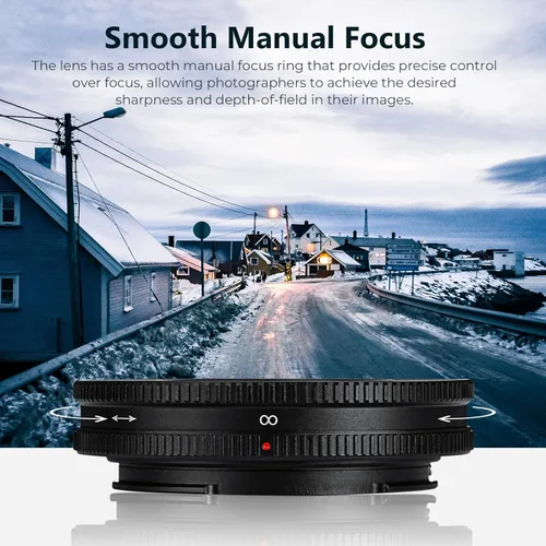 Vista 6 de 7artisans Lente UFO APS-C Prime F6.3 Mark II de 0.709 in, compatible con cámaras Sony E-Mount sin espejo A5000 A6000 A6100 A6300 A6400 A6500 A6600