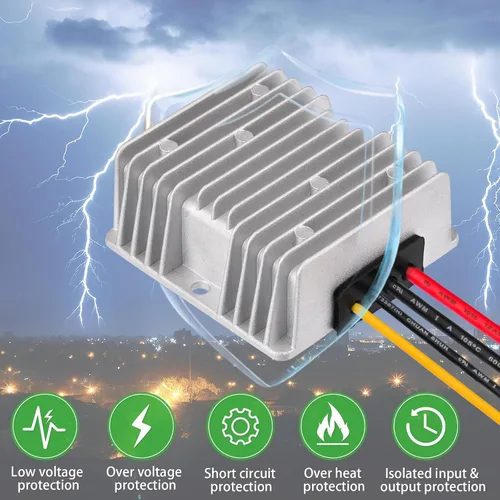 Vista 5 de Convertidor elevador de voltaje de 12 V a 48 V CC para Starlink, ELFCULB 3A 144 W de fuente de alimentación de refuerzo de voltaje regulartor