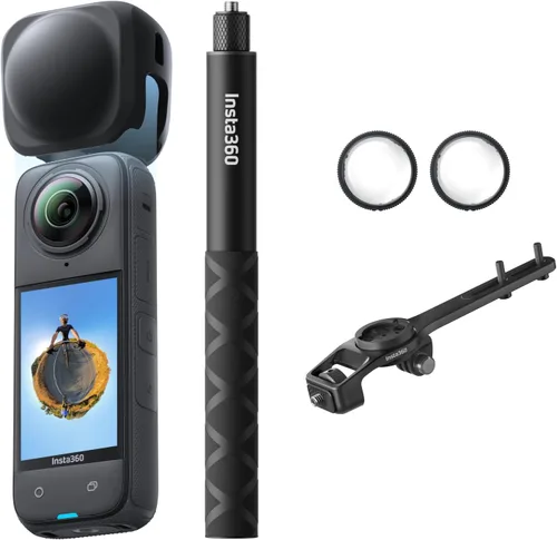Vista 19 de Insta360 X4 Paquete de Resistencia - Cámara de acción impermeable 360 de 8K, video de gran angular de 4K, palo invisible para selfies, protectores