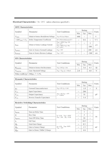 Vista 6 de Chanzon 2N60 TO-220AB NMOS MOS N-Channel Power MOSFET Transistor, alto voltaje y corriente nominal, (paquete de 10 unidades)