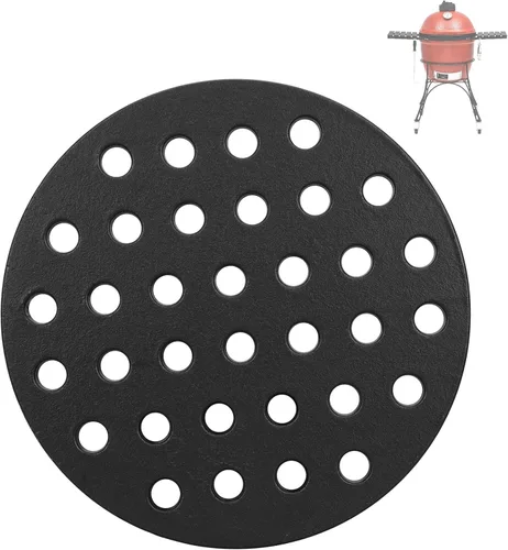 Rejilla de fuego inferior de hierro fundido de 10.5 pulgadas para Kamado Joe Classic, parrilla de carbón de hierro fundido de alta temperatura para