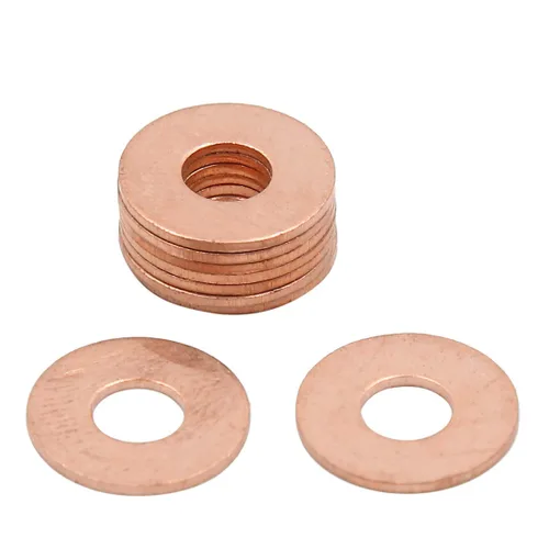 Vista 13 de X AUTOHAUX Anillo de junta de sellado de arandela plana de cobre M8 x 0.709 in x 0.039 in para tuerca de tornillo
