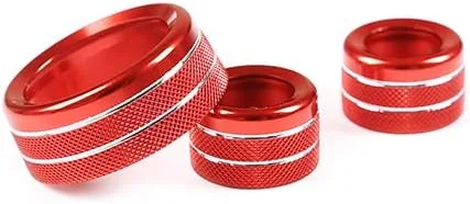 Vista 8 de YIWANG 3 unids para BMW X1 E84 2013 2014 2015 car styling aire acondicionado perillas audio círculo Trim aleación accesorio (rojo)