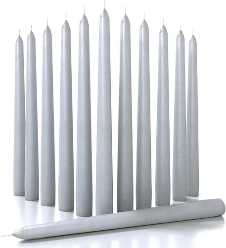 Vista 15 de CANDWAX Velas cónicas de 8 pulgadas, juego de 12 velas sin goteo, color azul oscuro
