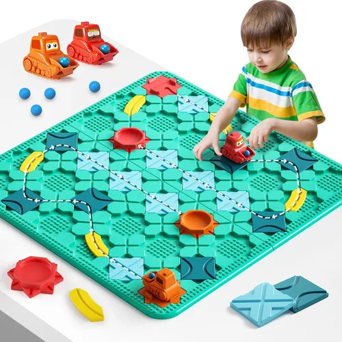 Juegos Lógicos de Construcción de Carreteras, Juego de Mesa Familiar STEM, Rompecabezas Grandes Educativos de Cerebro Inteligente, Juguetes de