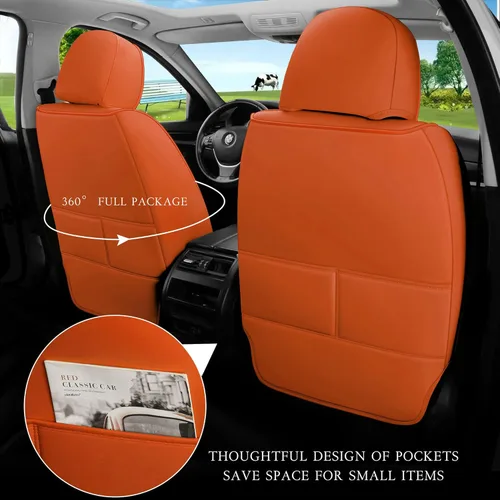 Vista 3 de INZU Juego completo de fundas de asiento de automóvil de 5 asientos, ajuste universal, adecuado para la mayoría de automóviles, SUV, bolsas de aire