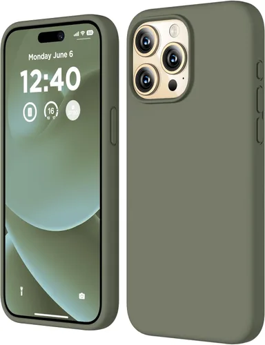 Vista 8 de Compatible con iPhone 15 Pro Max Case, Funda de Silicona Líquida, Funda Protectora de Cuerpo Completo a Prueba de Golpes Delgada y Fina