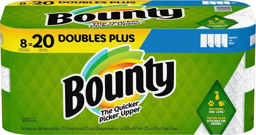 Vista 5 de Bounty Select-a-Size - Toallas de papel, color blanco, 12 rollos (paquete de 1)