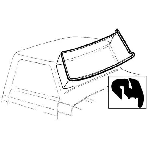 Vista 5 de Steele Rubber Products - 20-0803-50 - Junta de parabrisas sin ranura - Compatible con Ford F Series 1967-1979