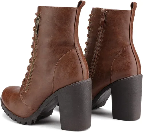 Vista 2 de DREAM PAIRS - Botines de tacón grueso para mujer