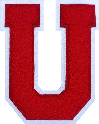 Vista 67 de 2 parches de letras de felpilla termo-adhesivas de 2.5", parches de letras universitarias de punto de felpilla para ropa (negro/blanco 2-1/2, S)