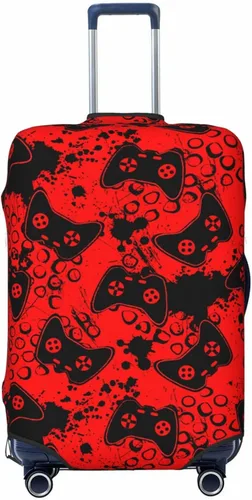 Vista 10 de Fundas elásticas lavables para equipaje con patrón de controlador de videojuegos, protector de equipaje para maleta de viaje, funda protectora