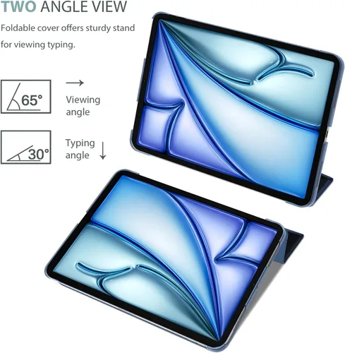 Vista 5 de ProCase Funda inteligente para iPad Air de 11 pulgadas M3 M2 2025 2024/10.9 Air 5ª 4ª Generación 2022 2020, Funda protectora para Air 5 4 - Azul
