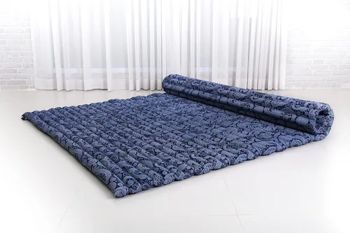 Vista 182 de Leewadee colchón tailandés enrollable para cama de invitados, tapete de yoga, para masaje tailandés, ecológico, orgánico y natural.