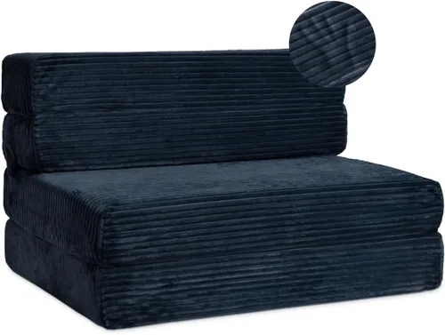 Milliard Colchón plegable triple para sofá, edición 2024, colchón plegable de espuma viscoelástica con funda de piel acanalada ultrasuave y lavable,