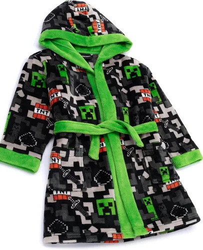 Vista 6 de Minecraft Albornoz para niños, niñas, niños, enredadera, juego TNT, pijama